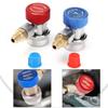 R134A Adapter Hose Set 2PCS for Automotive AC System Maintenance with High and Low Pressure Couplers for Recovery and Charging