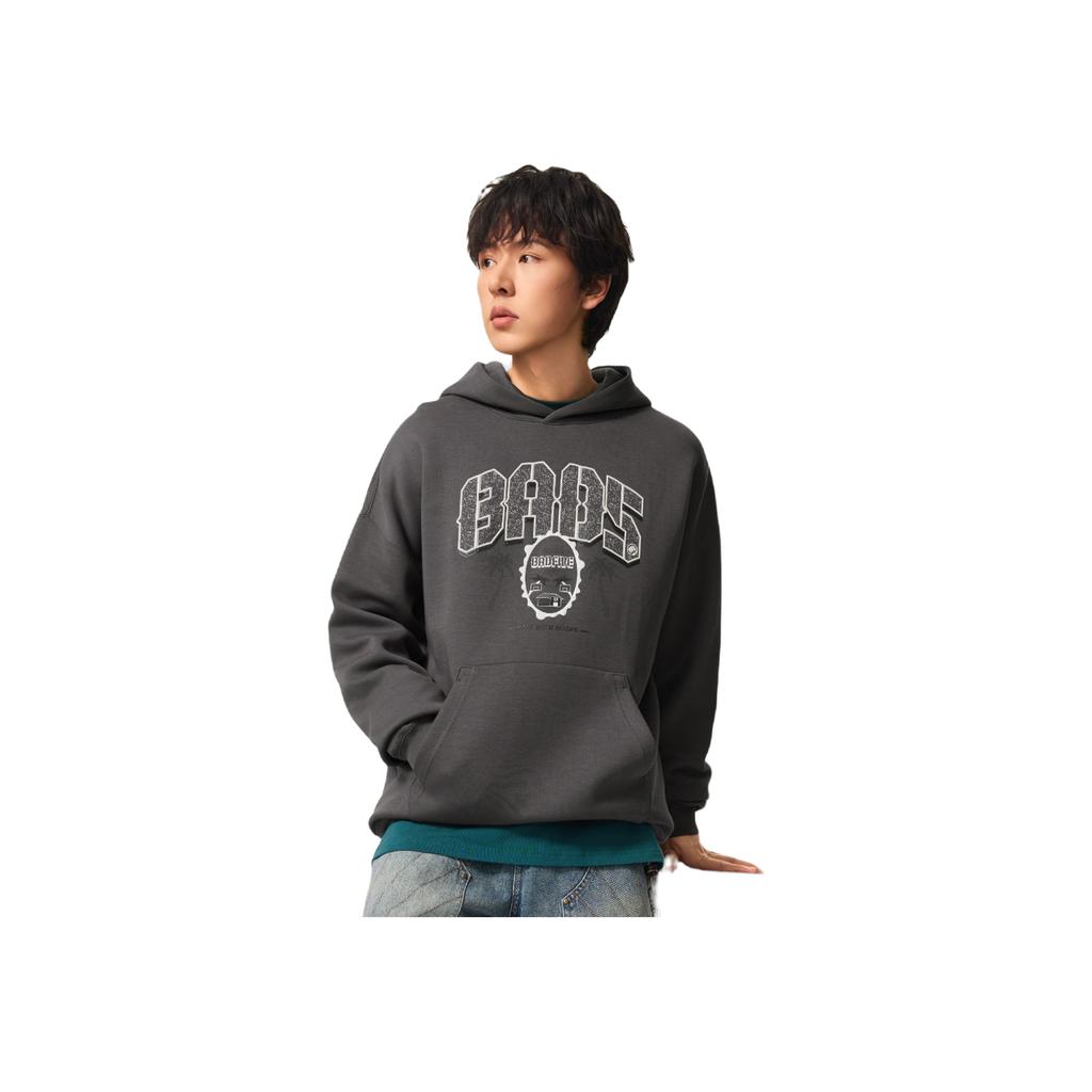 Li Ning Bad5 Hooded Letter Graphic Print Sweatshirt Men Tops AWDV317-9
