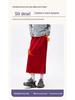 Lulu Style Women's Midi Drawstring Pencil Skirt: Airy, Casual, Sporty with Side Slits & Pockets.