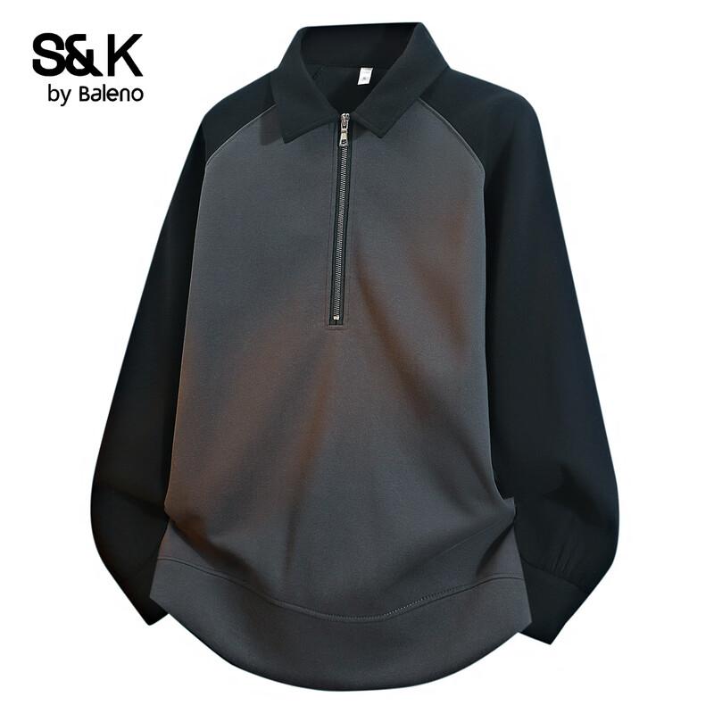 Baleno Men s S&K Series Color-Block Half-Zip Polo Sweatshirt 4XL