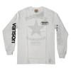 Vanson Red Star Print Long Sleeve T-Shirt -881V169- (S, White)
