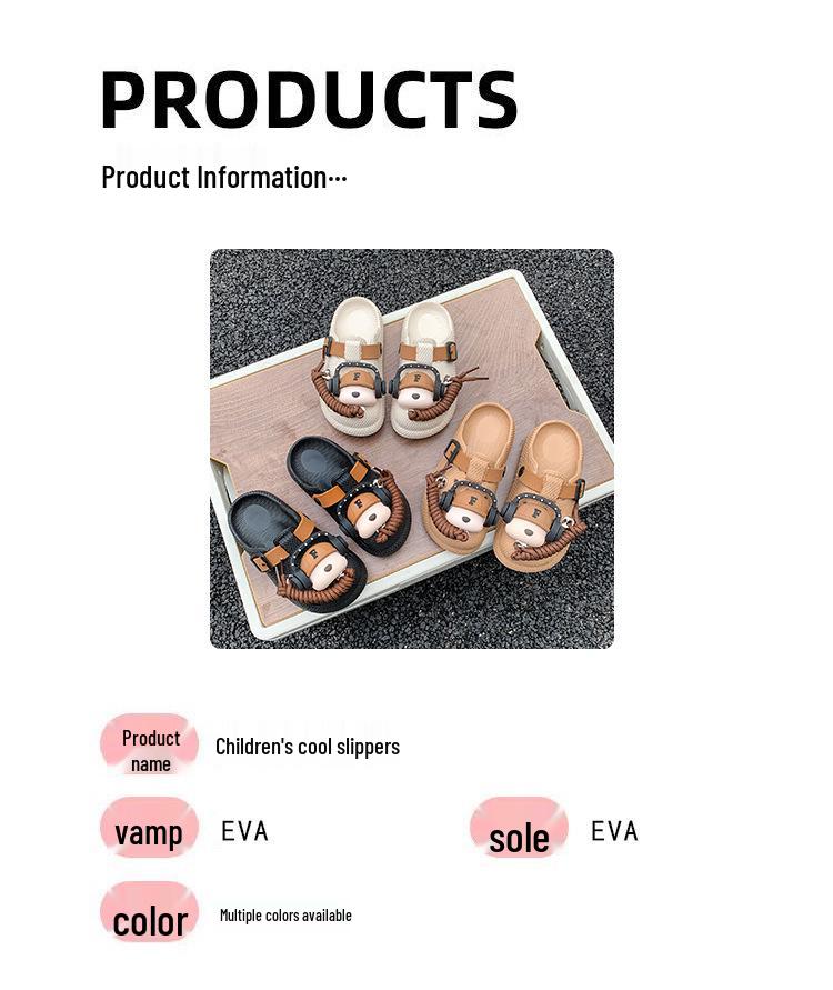 Children's 3D Dog Headphone Birkenstock Clogs: Creative, Closed-Toe, Super Soft, Thick-Soled Sandals for Boys and Girls