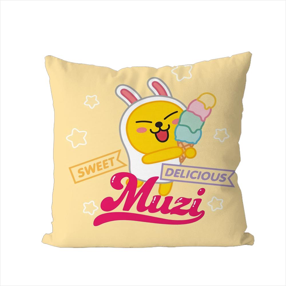 

Cute Muzi KKakao Pillow Case For Car Sofa Decorative Home Doublesided Print Plush Square Throw Pillow Cushion Cover 30x30cm