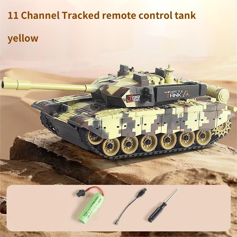 Non-Toxic 5Ch/11Ch Tracked Remote Control Tank Rc Car Toy With Sound Light Radio-Control Clawer Vehicle Children Electric Toys Children Gifts
