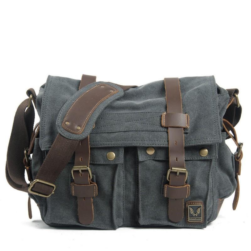 Mens Canvas DSLR Camera Bag With Waterproof Cotton Inner Sleeve Shoulder Crossbody Outdoor Travel