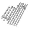304 Stainless Steel Extra Long Phillips Flat Head Screws and Nuts Set (2M, 3M, 4M)