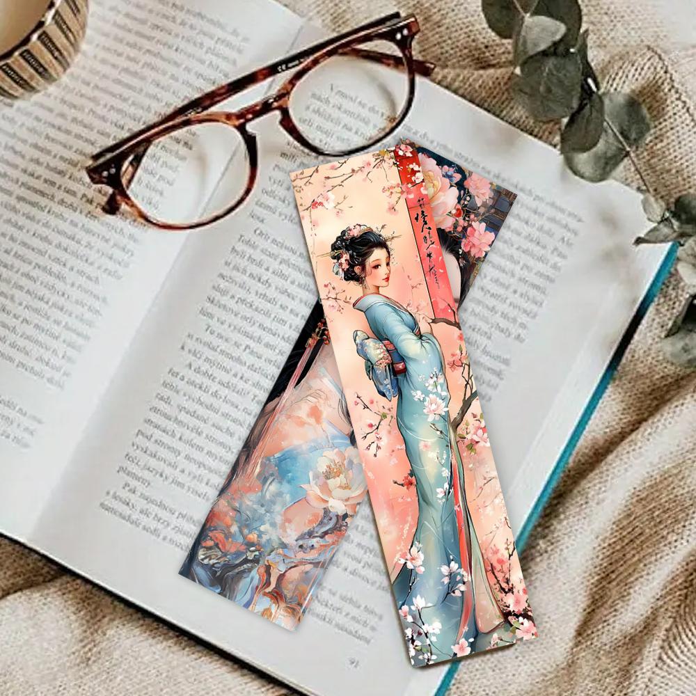 32pcs, Japanese geisha bookmark, back-to-school season, Christmas, Halloween, suitable for teachers, readers, birthday gifts.
