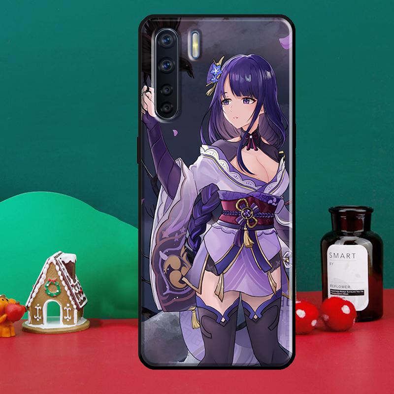Genshin Impact Raiden Shogun Baal für OPPO A15 A83 A91 A93 A1K A3S A5S A52 A72 A54 A74 A94 A31 A5 A9 A53S 2020 Handyhülle