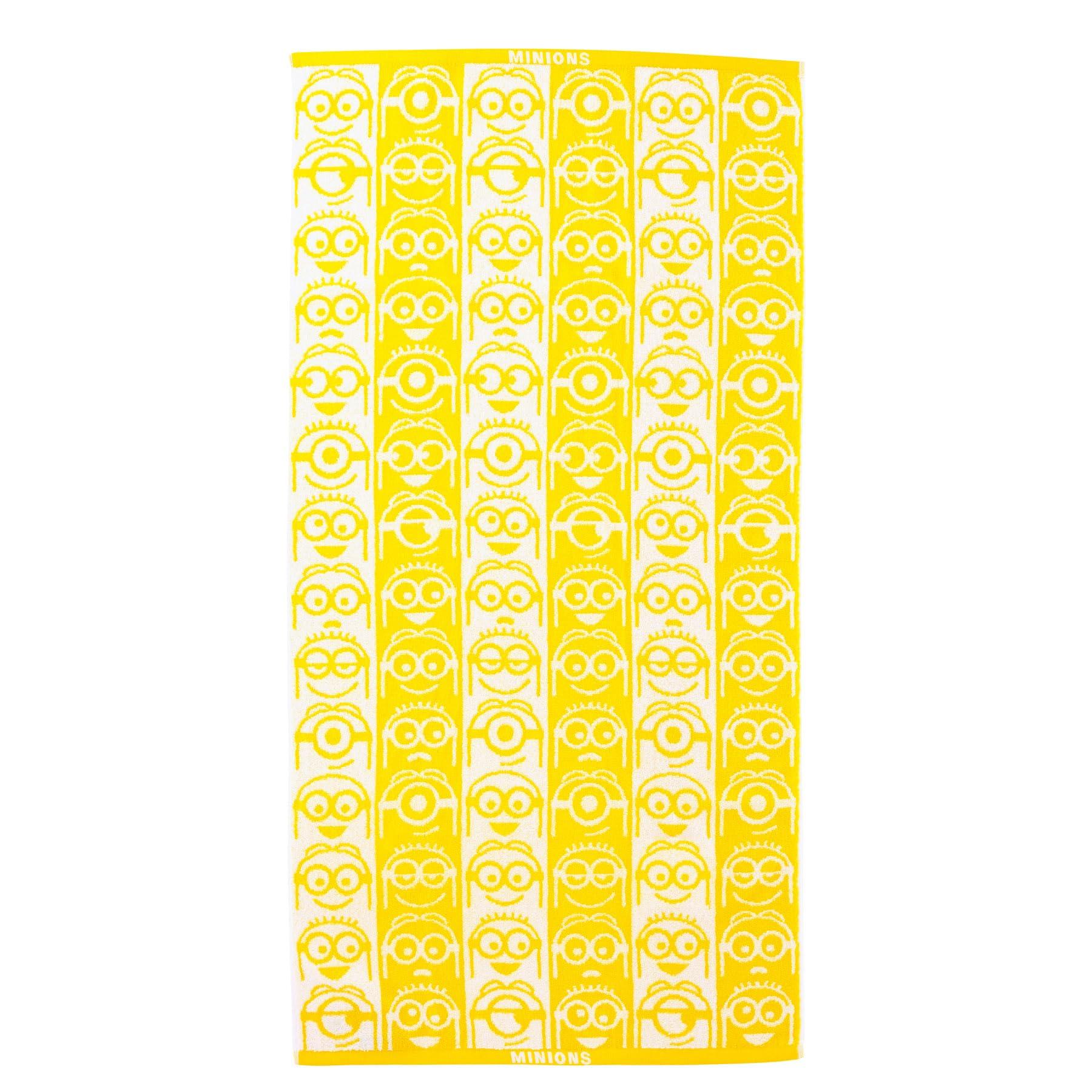 

Marushin Bath Towel Minion 60 x 120 cm Minion Face Made with yarn cotton 4805009700 non-twisted 100%