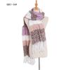 Autumn and Winter Polyester Circle Sand Plaid Scarf Women's Warm Fringed Scarf Shawl