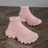 Unisex Sneakers Atmungsaktive hochelastische Socken Dicke Sohle Erhöhen Sportschuhe Damenschuhe