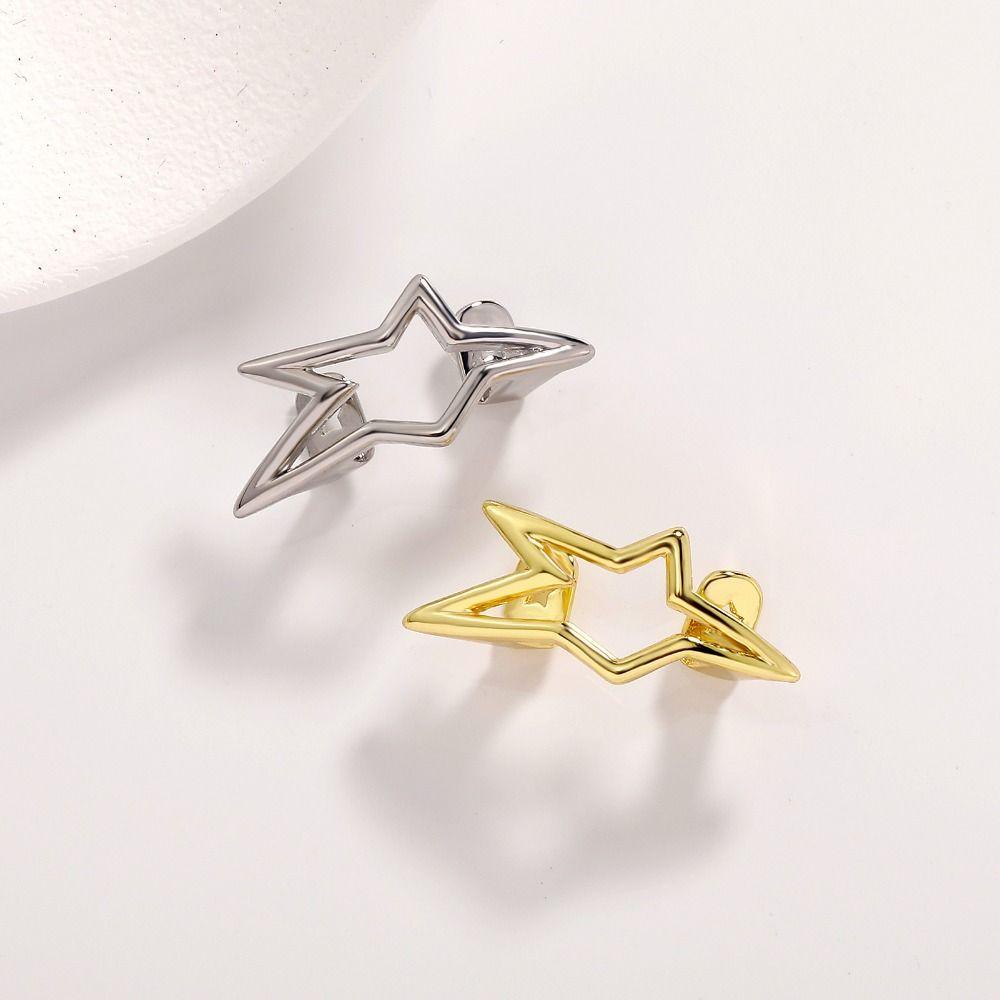 Hollow Dental Grills Copper Pentagram Tooth Caps Fashion Irregular Star Tooth Grillz Men Women