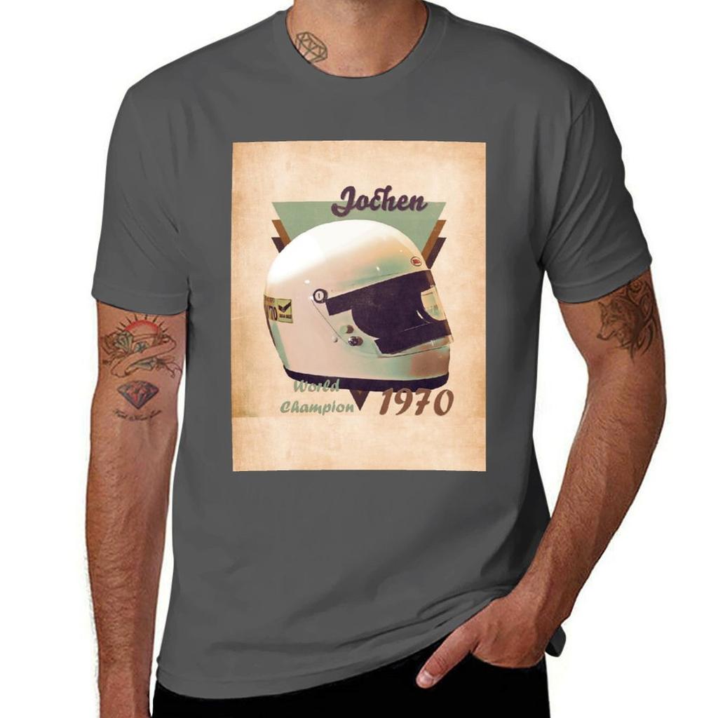 Jochen Rindts Helm T-Shirt Lässige Streetwear Kurzarm-T-Shirt