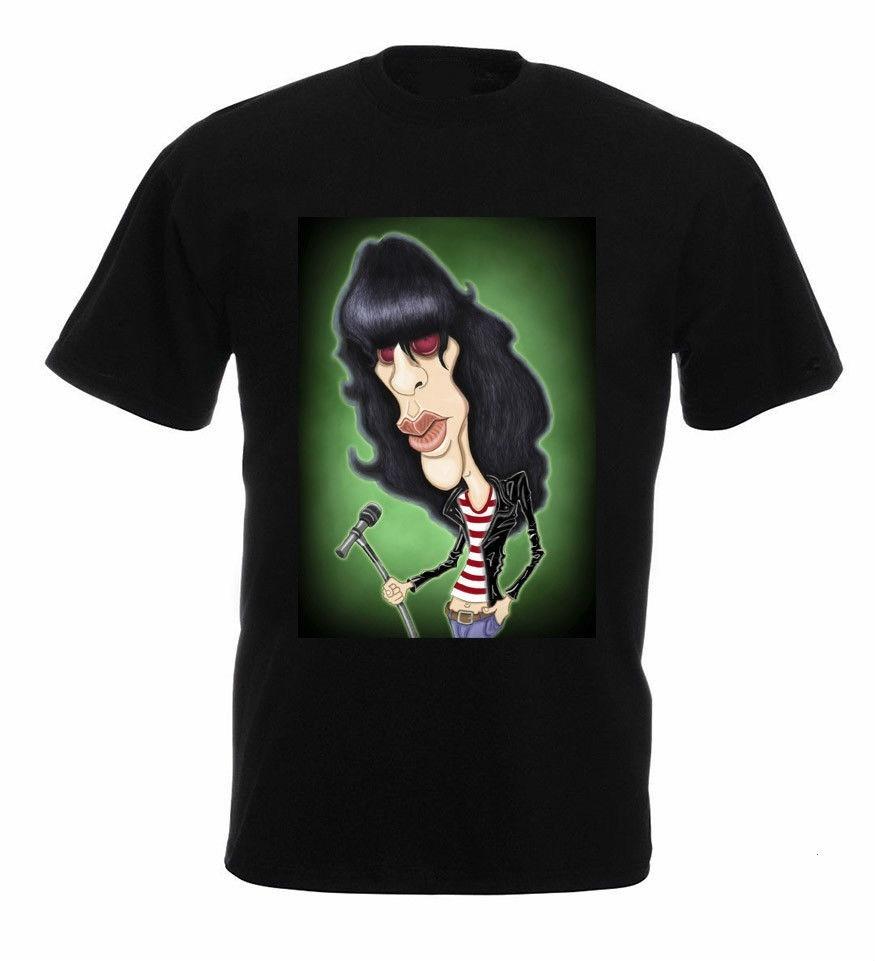 

Футболка унисекс с карикатурой Джои Рамона в стиле панк-рок 80-х годов Rocker Cool Art