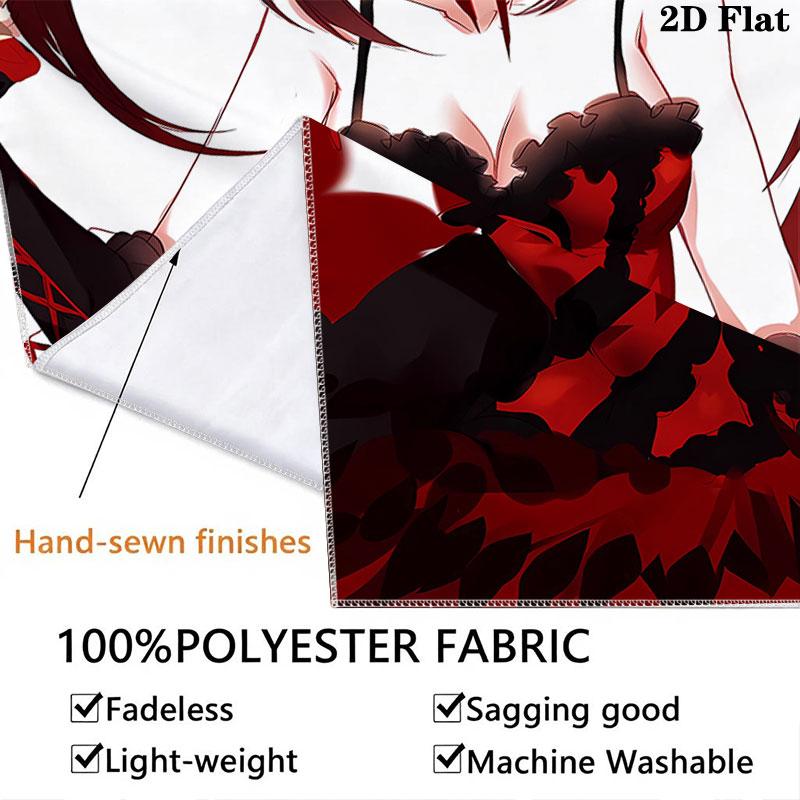 Kurumi Wall Tapestry Aesthetic Wall Hanging Printed Fabric Blanket Decorative Tapestries For Bedroom Living Room Home Decor