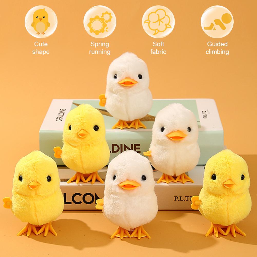 Plüsch-Wind-Up-Küken, Springen, Gehen, Hüpfen, Cartoon-Plüsch-Huhn, Uhrwerk-Kaninchen, Gehen, Küken, Spielzeug, Baby, Spielen, Spielzeug