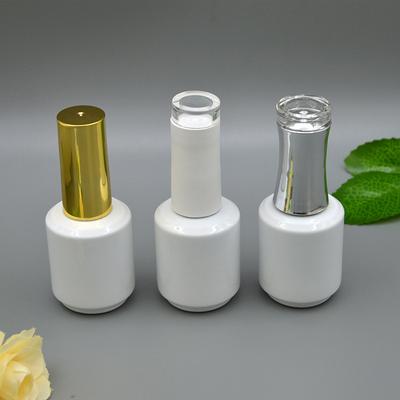 1 Pcs 15Ml Nail Polish Bottle White Round Nail Polish Bottle Large Capacity Split Empty Glass Bottle