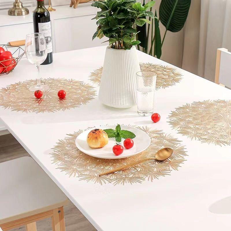 Dandelion Placemat Nordic Western Restaurant Insulation Mat Dining Table Mat Solid Color Home Decoration Mat