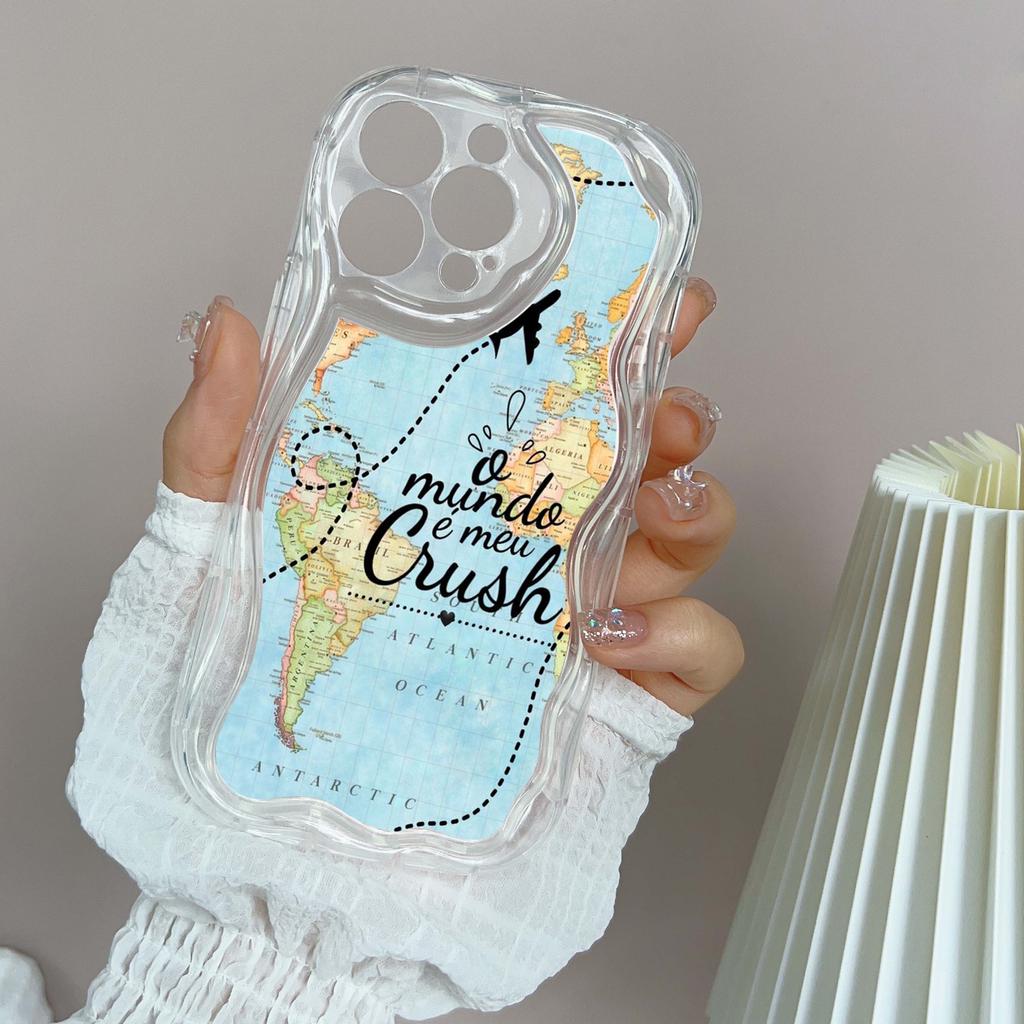 Ae89 Map aircraft trajectory Protective Phone Cases for Apple iPhone 16 15 14 13 Pro Max 11 12 mini XR 7 8 6s Plus XS Max SE Wave TPU Back Cover