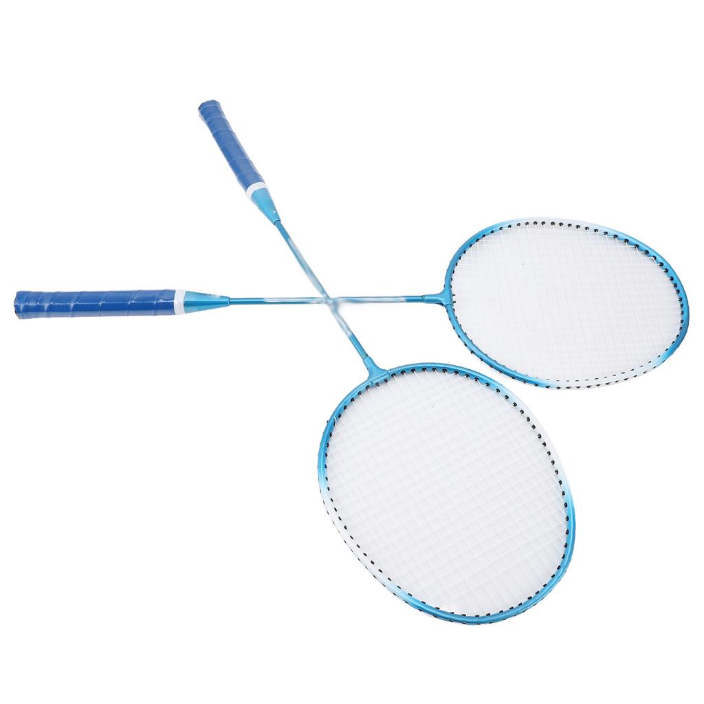 Badminton Racket Set Iron Alloy Resistance Reduction Lightweight Sports Badminton Racket with Storage Bag for Beginners Children Adults