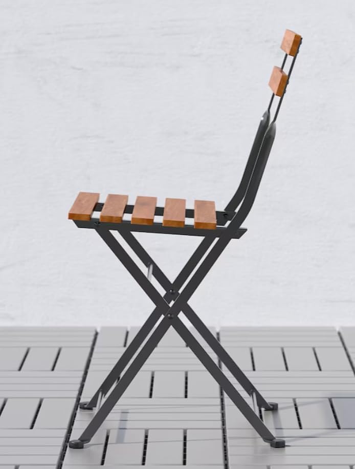 TARNO Folding Chair, Acacia Wood and Steel [IKEA] (00165128)