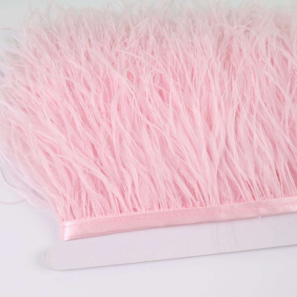 13-18CM 6M Ostrich Feather trim Cloth Belt for sewing DIY feather ribbon fringe Wedding dress clothes decoration