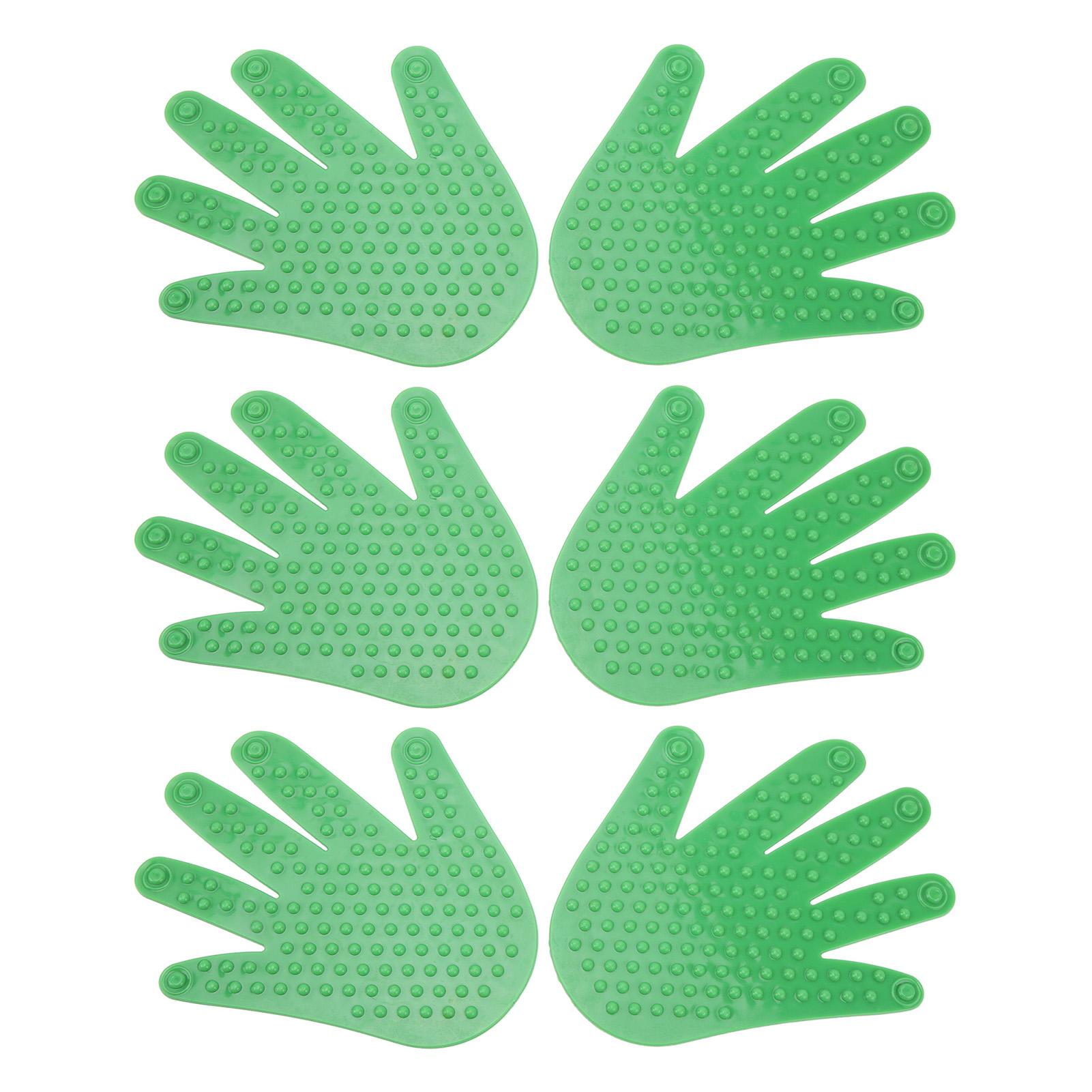 

3 Pairs Hand Shaped Floor Markers PVC Non Slip Handprints Spot Marker Sports Set for Preschool Education Kindergarten