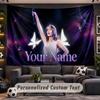 Wall Hanging Tapestry Custom NameOlivia Rodrigo Pattern Personalized Printed Fabric Wall Decor