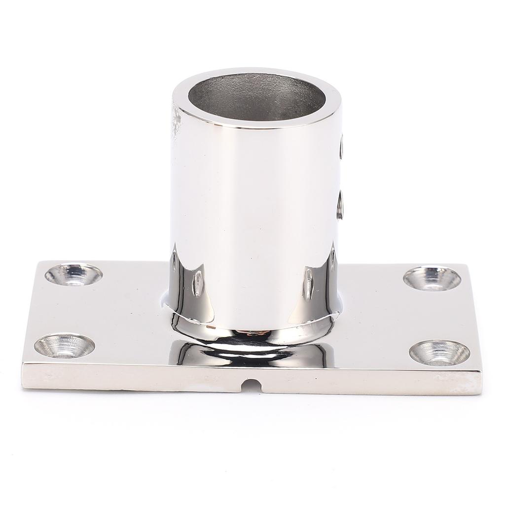 Stanchion Base Stainless Steel 90 Degree Rectangular Durable AntiCorrosion Polishing Hnadrail Fitting for Boat