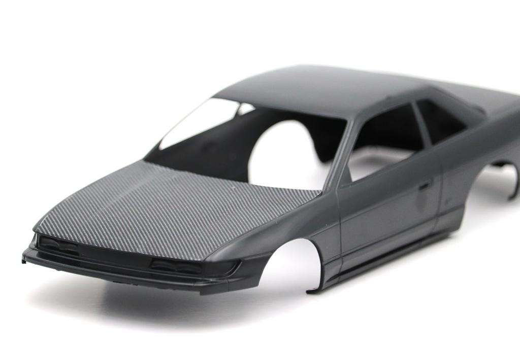 Touge Series 23 Nissan Silvia Carbon Bonnet Plastic Model 1/24 No. EX-1 K's (S13) (with Decal)