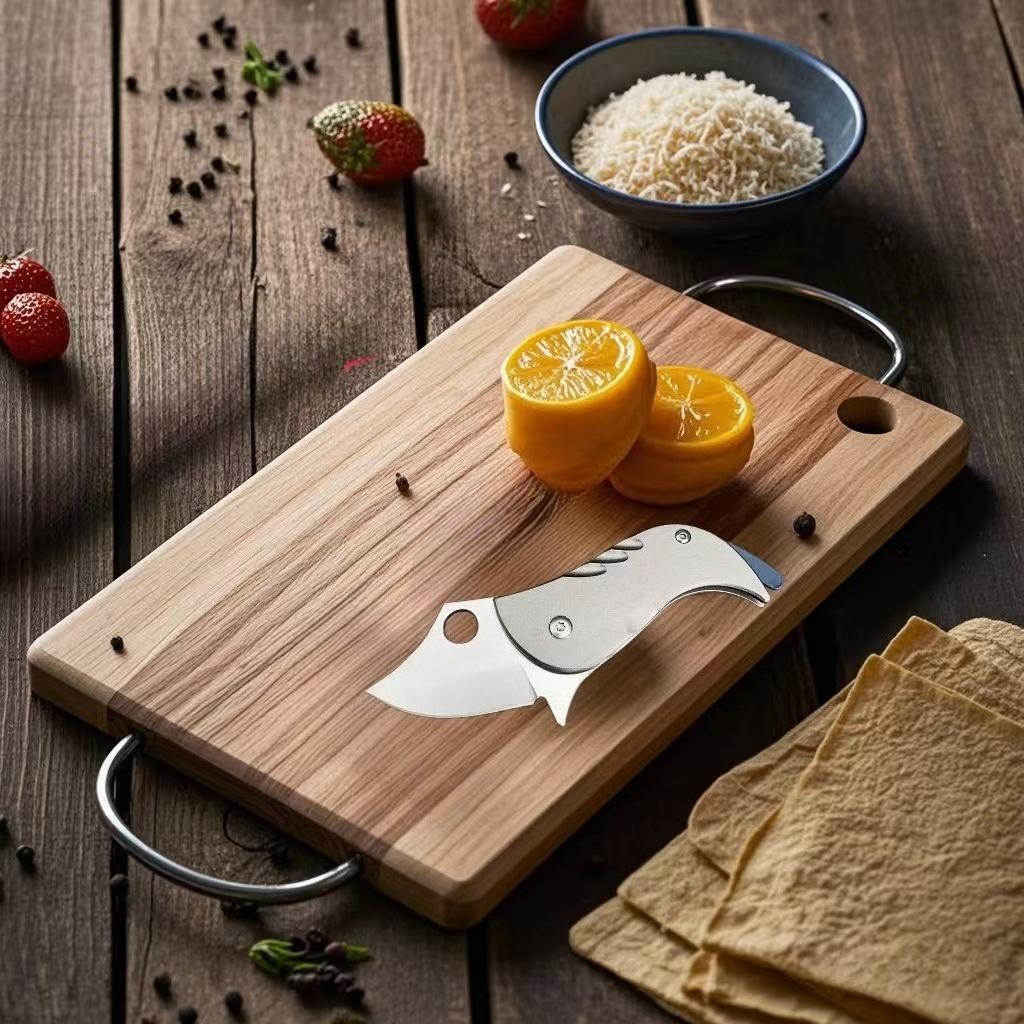 C256 Durable Multi-purpose Kitchen Utility Small Folding Knife Household Pocket Knife Fruit Knife 440C Blade Aluminium Handle
