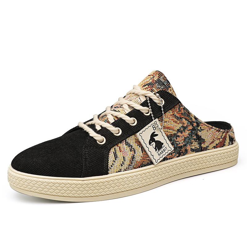 Baotou, half slippers, men's new summer models, men's simple shoes with one foot, breathable without heel