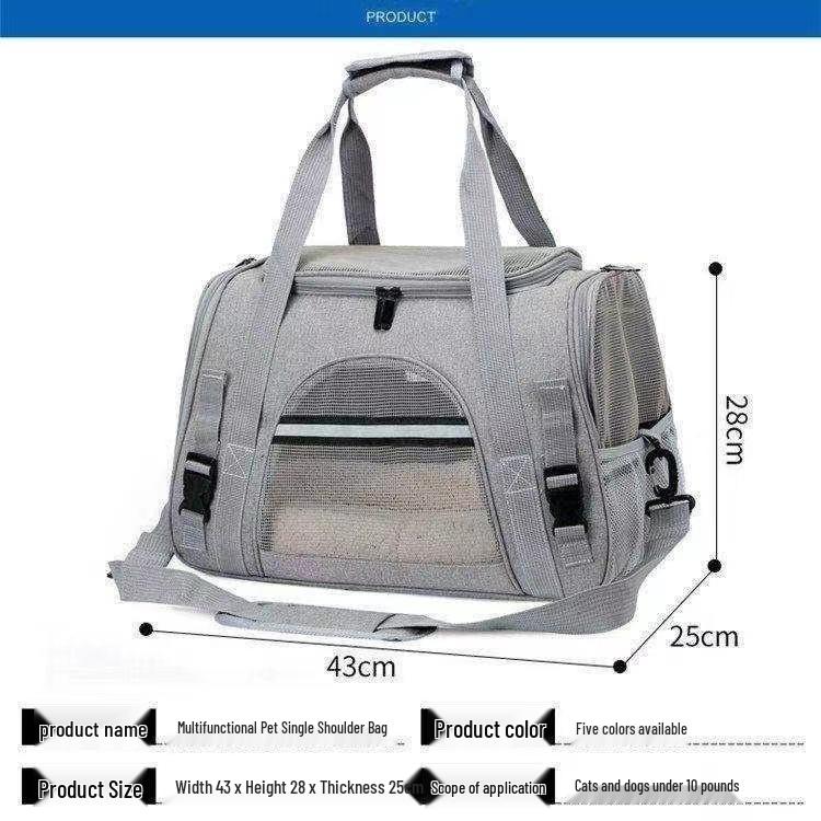 Portable Crossbody Pet Carrier | Breathable Bag for Cats & Dogs
