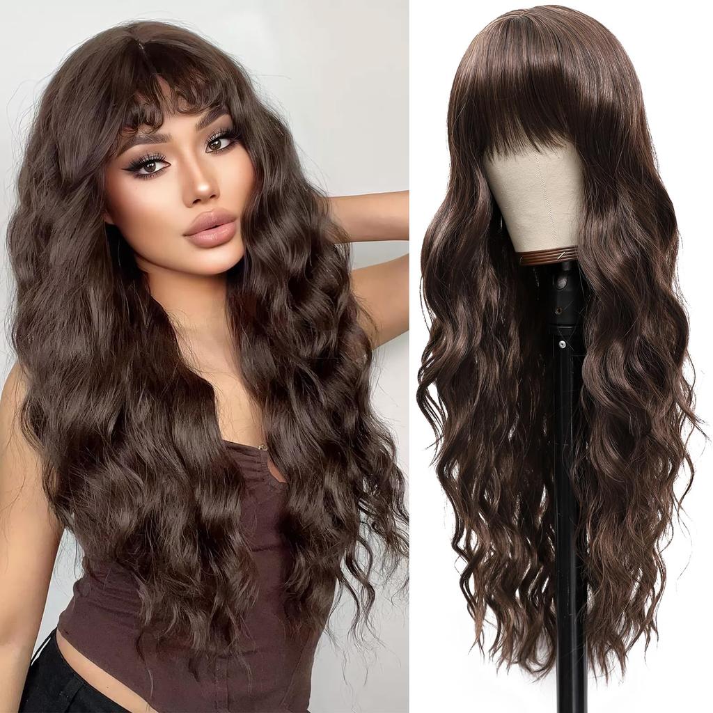 Nieuwe paarse synthetische pruik met grote golven voor feest, Halloween cosplay, dagelijks gebruik, hittebestendig haaraccessoire