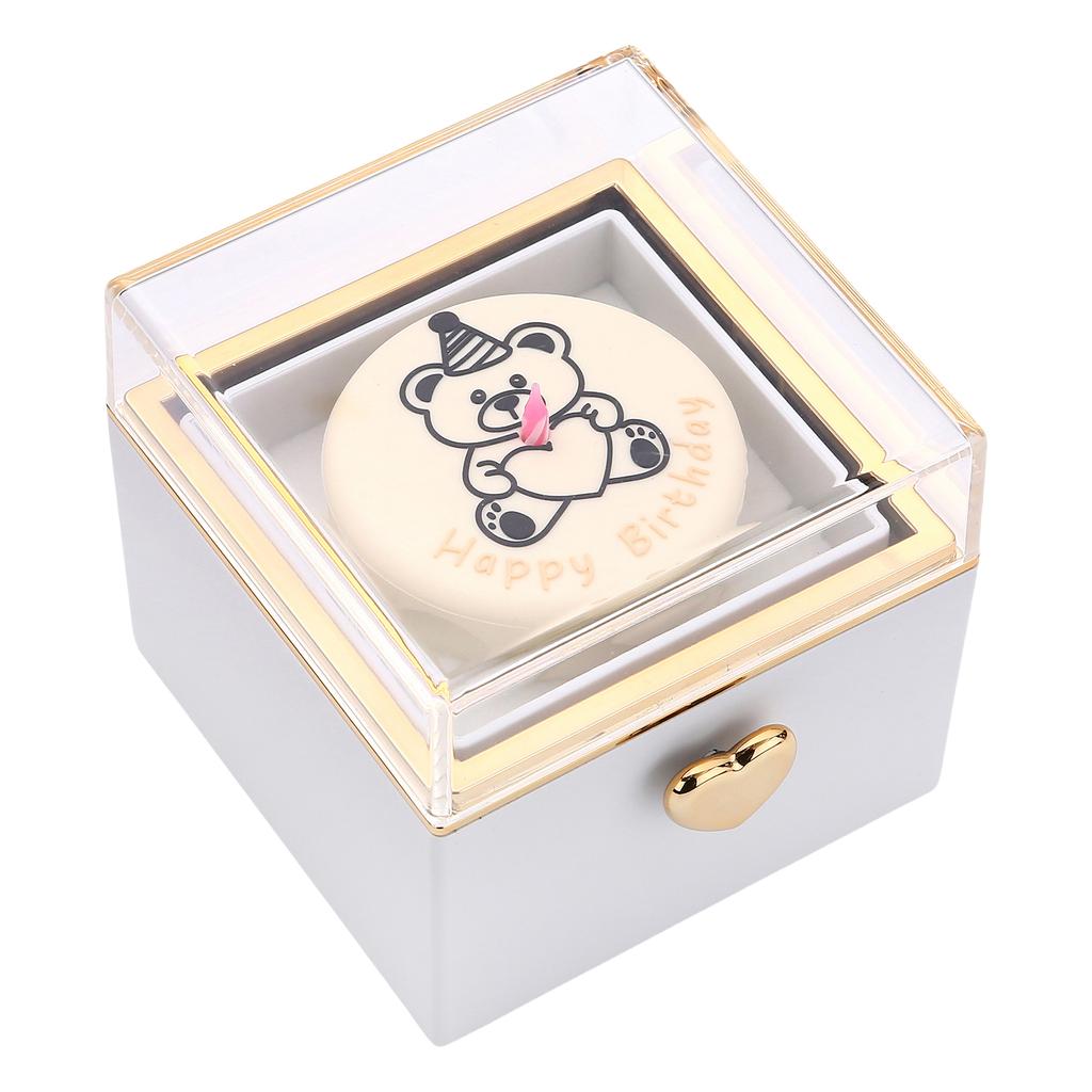 Cutie Inel Rotativă Elegantă pentru Propuneri și Surprize Suport Lumânare Cutie Inel Cutie Elegantă pentru Prezentarea Bijuteriilor