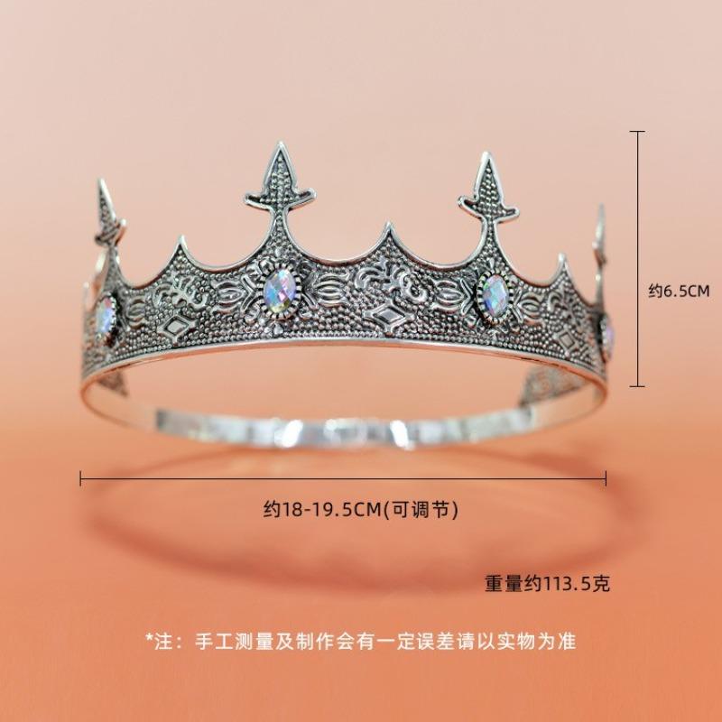 Crown Prince Crown Wedding Birthday Ball Party Halloween Decoration Hairpin