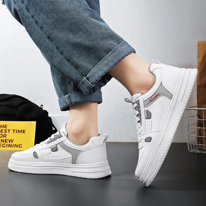 Pánské tenisky na platformě, nový styl, pohodlná ležérní obuv, módní návrhářská pánská obuv, venkovní prodyšná obuv, tenisová obuv Masculino