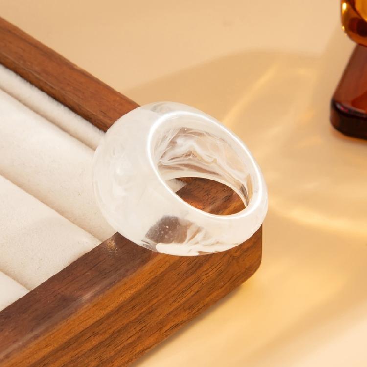 Nowoczesne Pierścionki Żywiczne ze Wzorem Ombre Ergonomiczny Kształt Artystyczny Dodatek Wygodne w Noszeniu Pierścionki do Modnych Stylizacji