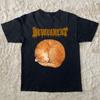 Divertente Maglietta Nera a Maniche Corte Devourment Band Cat Tutte le Taglie T-Shirt Unisex