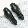 Herren Büroschuhe Gentleman Brogue Business Lederschuhe Schnürschuhe Freizeitschuhe Hochzeitsschuhe Gesellschaftsschuhe Übergröße 48