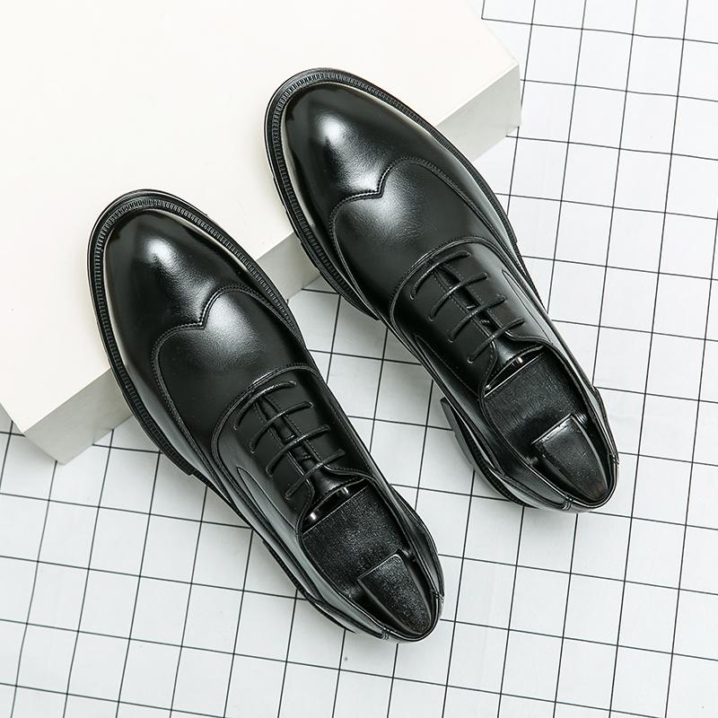 Herren Büroschuhe Gentleman Brogue Business Lederschuhe Schnürschuhe Freizeitschuhe Hochzeitsschuhe Gesellschaftsschuhe Übergröße 48