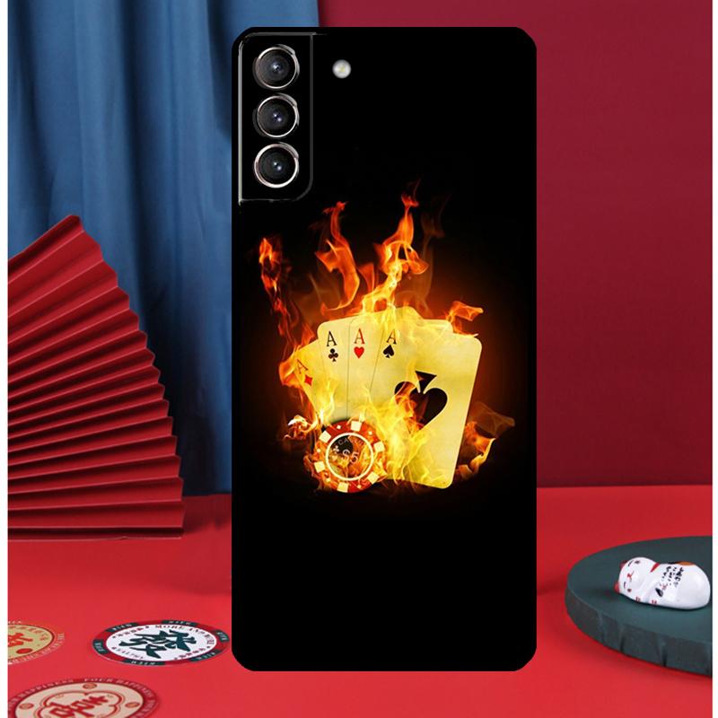 Mystery Poker Card Phone Case For Samsung Galaxy S24 Ultra S9 S10 S20 S21 S22 Plus S23 FE S25 Ultra Back Cover
