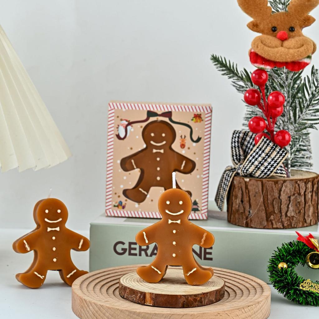 Gingerbread Man Christmas Gift Aroma Candle Gift Candle Fragrance Shape Wax Christmas Souvenir Fragrance