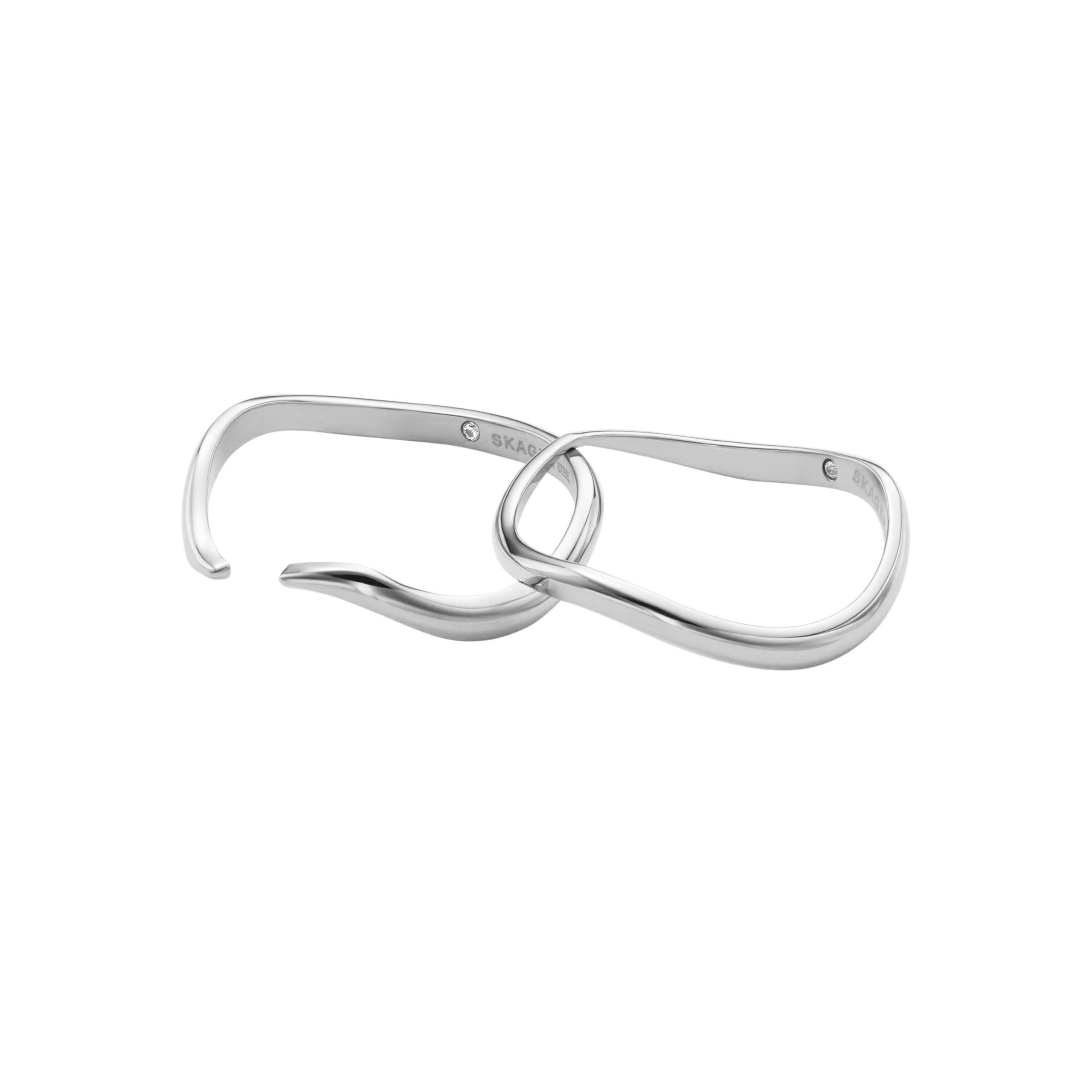 

Skagen Women s ESSENTIAL WAVES Stainless Steel Stack Ring, SKJ1794040