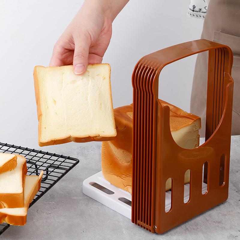 Toast Bread Slicer Stand, Foldable Plastic Cutting Tool, Sandwich Cutter Mold, Loaf Cutter Rack, Baking Tool, Kitchen Gadgets