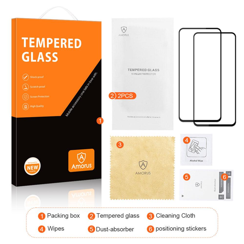 AMORUS 2Pcs For vivo iQOO 13 5G Screen Protector Shatterproof Silk Printing Tempered Glass Film