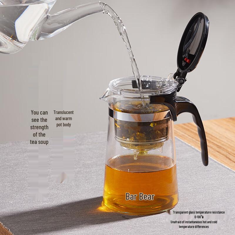 BEAR Borosilicate Glass Tea Infuser Teapot