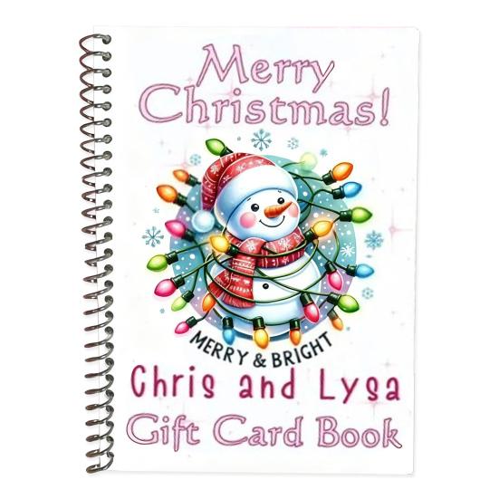 Christmas Gift Card Book Spiral-Bound Gift Cards Holder DIY Merry Christmas College Survival Kit for Students Graduation Gifts
