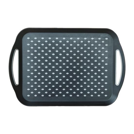 Dual-Handle Serving Tray Anti-slip Dinner Plate Lightweight Stable Countertop Tray Stackable Tray for Food Serving And Storage