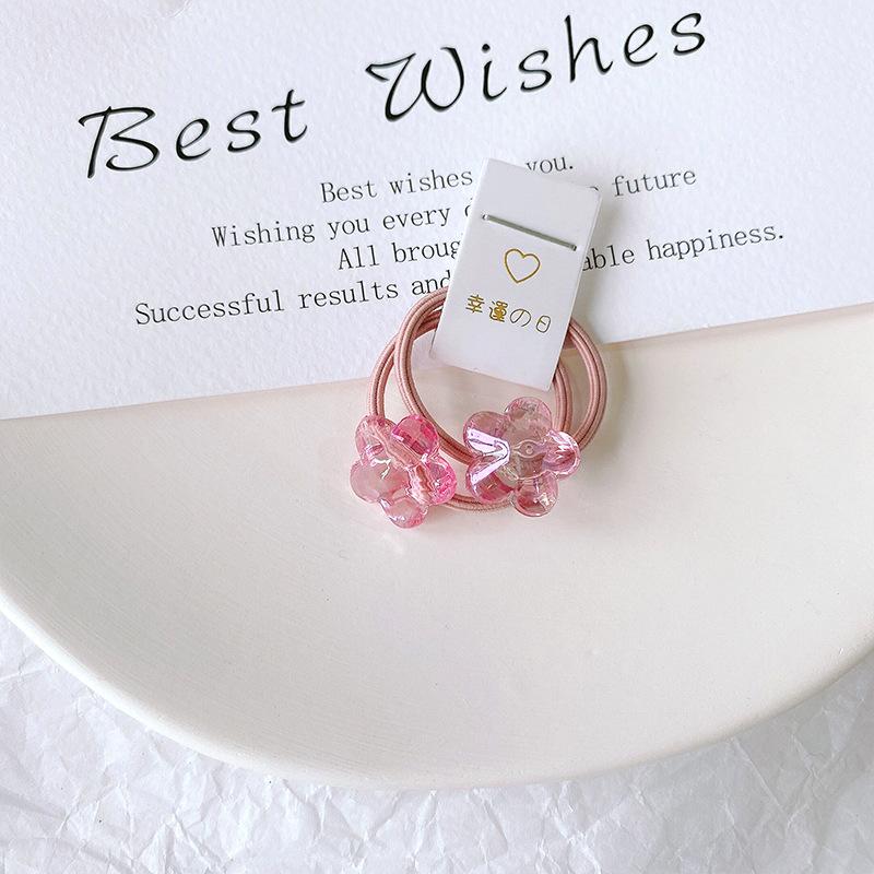 2 יחידות להקות שיער אלסטיות לתינוקות בנות צבע סוכריות טבעת שיער חבל שיער ילדים כיסוי ראש ילדים פעוט אביזרים